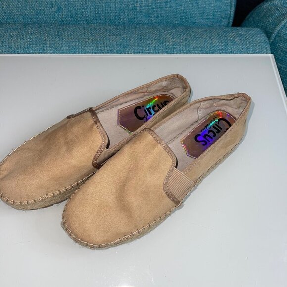 Circus By Sam Edelman Women Cora Loafers Size 8.5 Camel Manmade Elastic Slip On - Picture 10 of 15